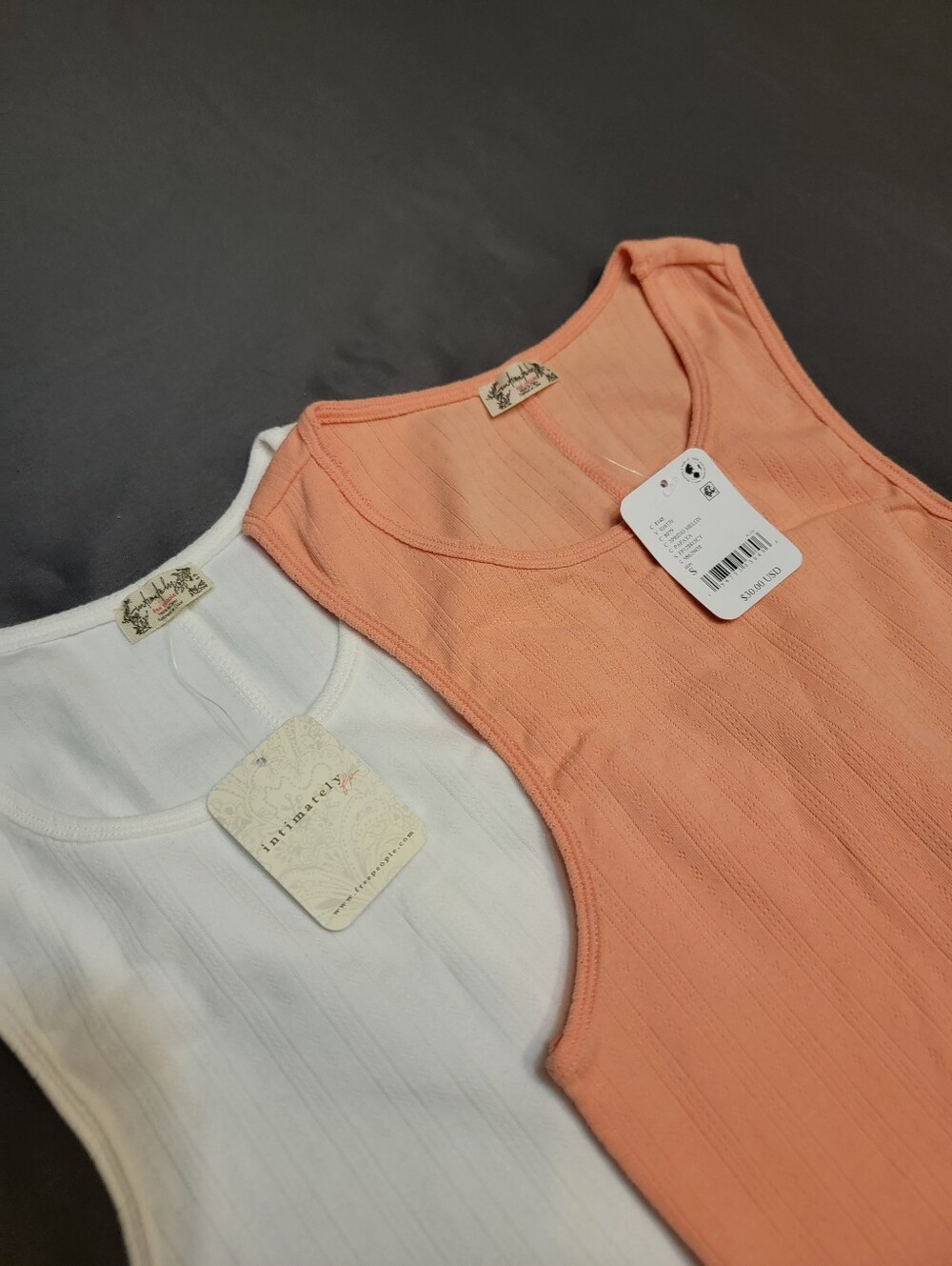 NWT Intimately Free People Ribbed Tank Top Set Of 2 - Picture 2 of 3
